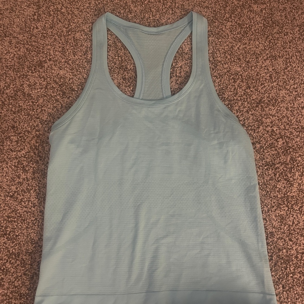 Lululemon teal swiftly tank size 6 race length